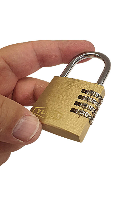 Yuma Ym2140 Şifreli Asma Kilit 4 Haneli Pirinç Blister Ambalaj 40mm