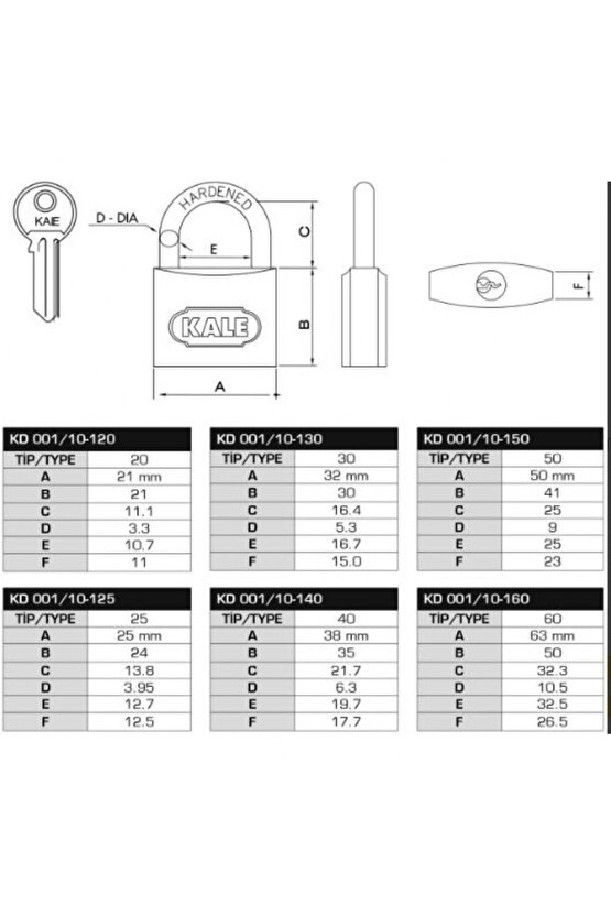 Asma Kilit Döküm 30 Mm