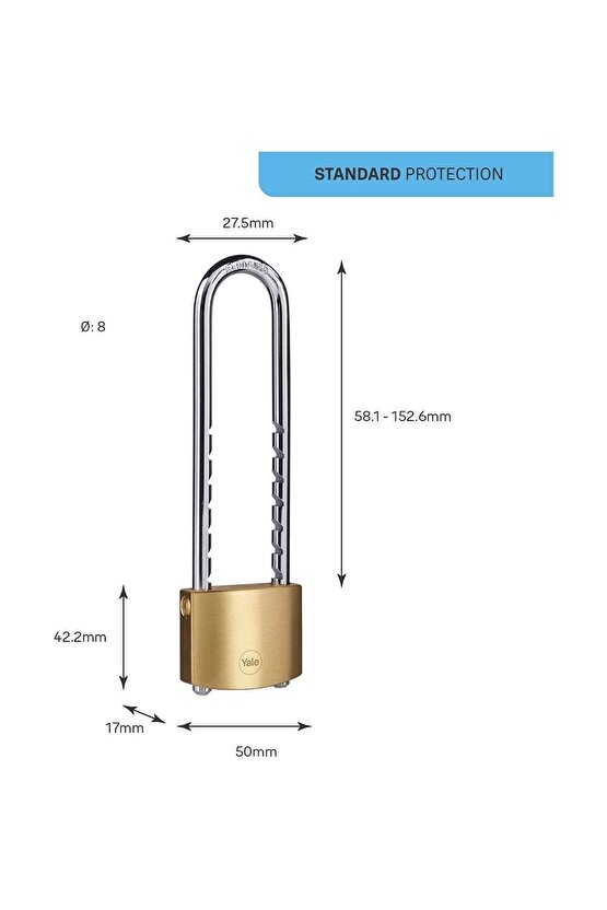 Halka Ayarlı Pirinç Asma Kilit 50 Mm