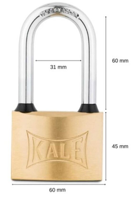 Asma Kilit Sarı 60 Mm Uzun Kanca