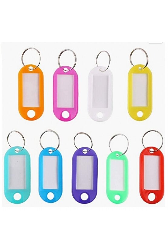 Plastik Anahtarlık 100 Lü Paket Karışık Renk