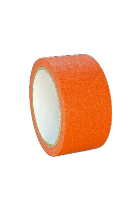 Renkli Maskeleme Kağıt Bant Boya Bandı 50mmx20mt Turuncu