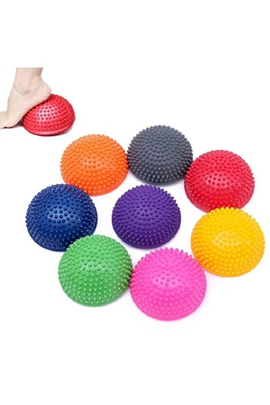 Adım Denge Nehir Taşları Dikenli Duyusal Denge Yarım Top 6 Lı Set