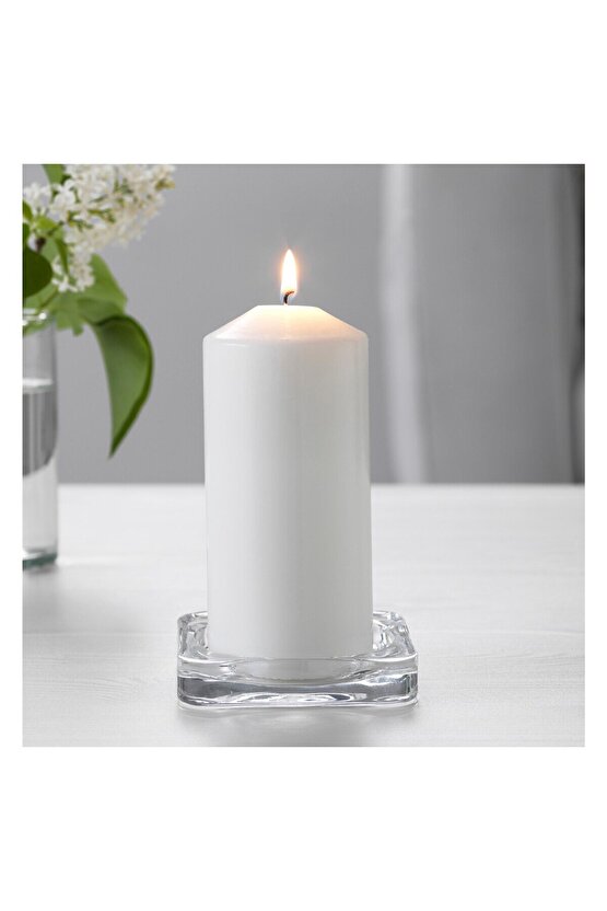 BLOK MUM 19 CM 70 SAAT + CAM MUM TABAĞI 10*10