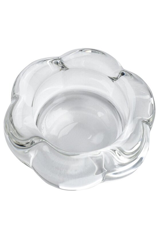 BLADFAGEL 3 lü Set 3 cm Şeffaf Cam Tealight Mumluk Şamdan