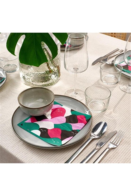 Palpfjärıl Desenli Peçete Çok Renkli 33X33 Cm 30 Adet 90553572