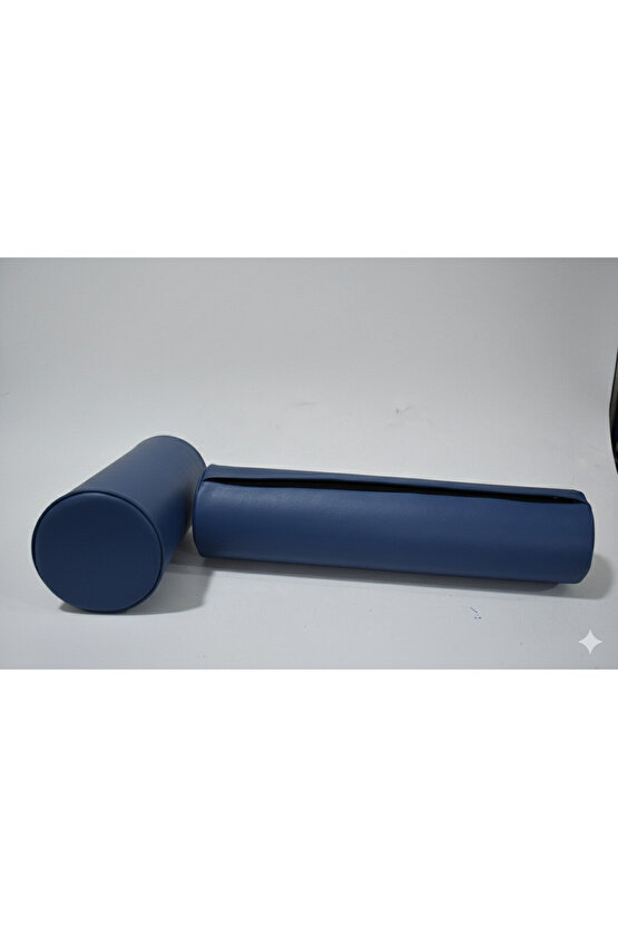 Spor Salonu Yer Minderi Silindir Pozisyon Rehabilitasyon Minderi 15x50 Cm Mavi