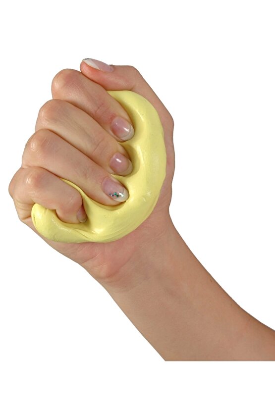 Sarı Renk Hafif El Egzersiz Hamuru 85 Gr, Esneklik ve Güç Artırıcı Renkli Hamur