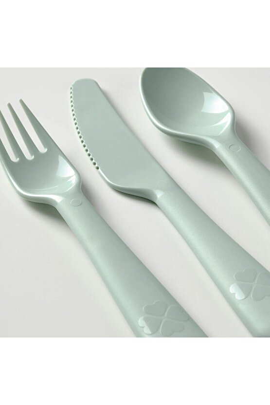 KALAS Çocuk Çatal Kaşık Bıçak Seti, Pastel Tonlar, 18 Parça