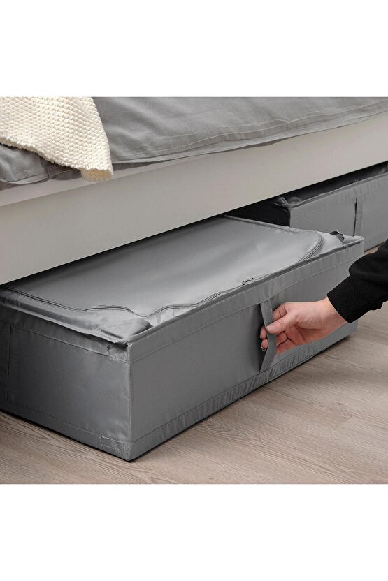 Katlanabilir Saklama Kutusu Hurç Ölçü 69x55x19 Cm MeridyenDukkan Gri-Düzenleme Kutusu