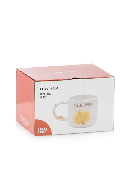 LCW HOME Karişik Yaprak Baskılı Seramik Kupa 450 ml (W5)