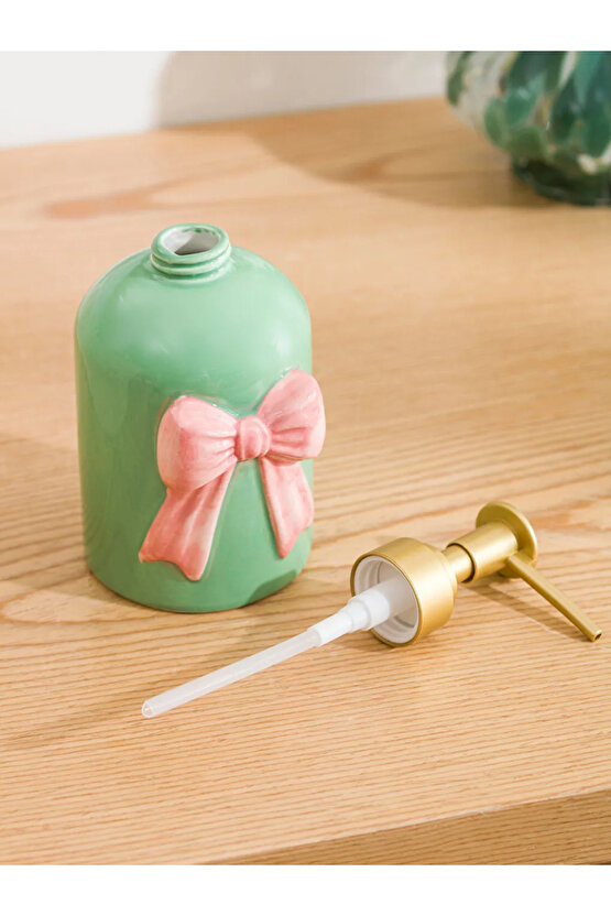 Karışık Fiyonk Desenli Seramik Sıvı Sabunluk