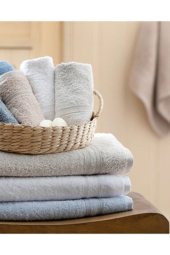 Pure Basic Pamuk Yüz Havlusu 50x90 cm Bej