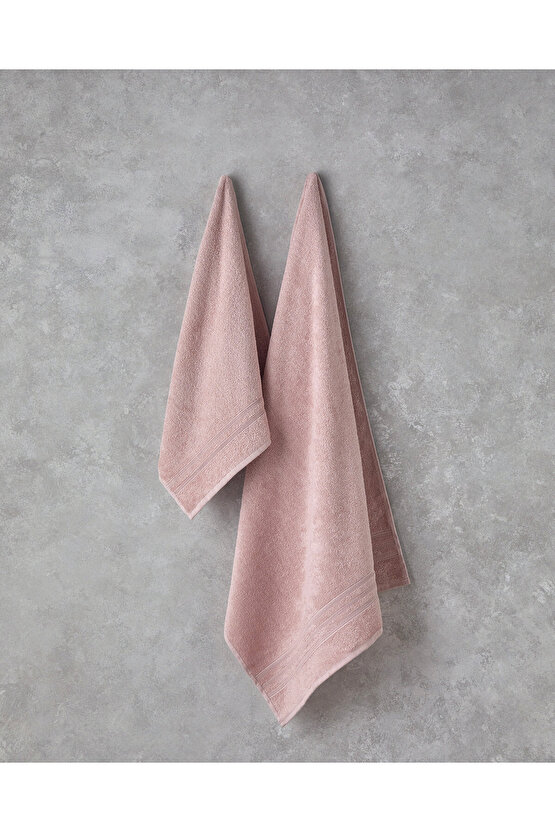 Pure Basic Pamuklu Yüz Havlusu 50x90 cm Açık Pembe
