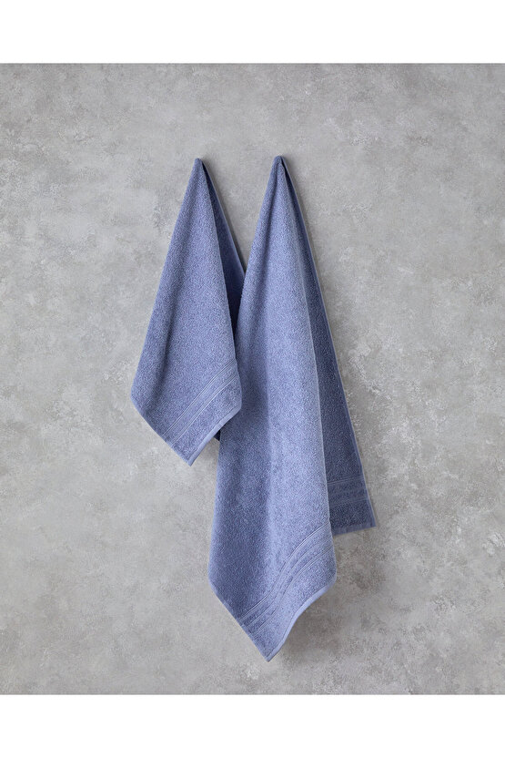 Pure Basic Pamuk Yüz Havlusu 50x90 cm Koyu Mavi