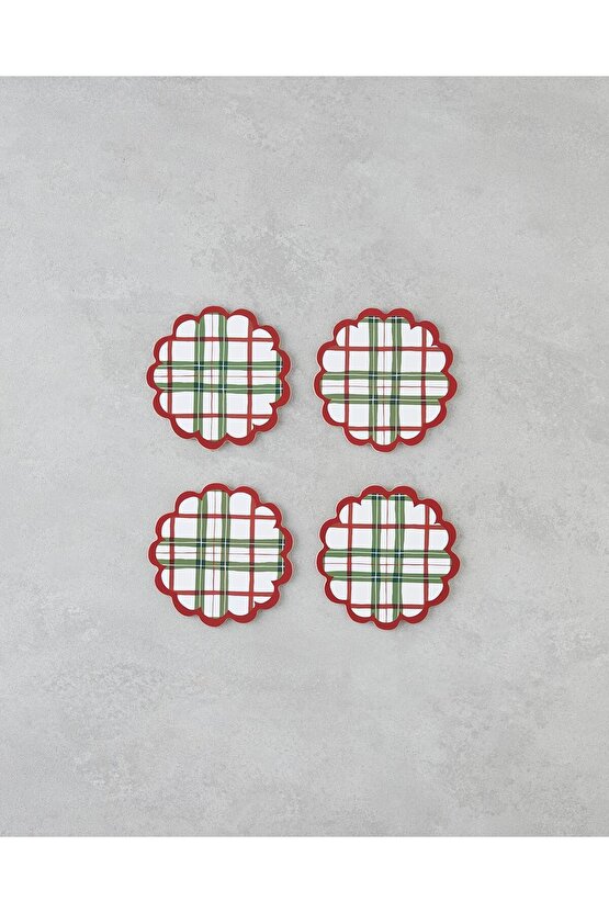 Hollyberry Ahşap 4Lü Bardak Altlığı 11 Cm Renkli (13.11.2025)