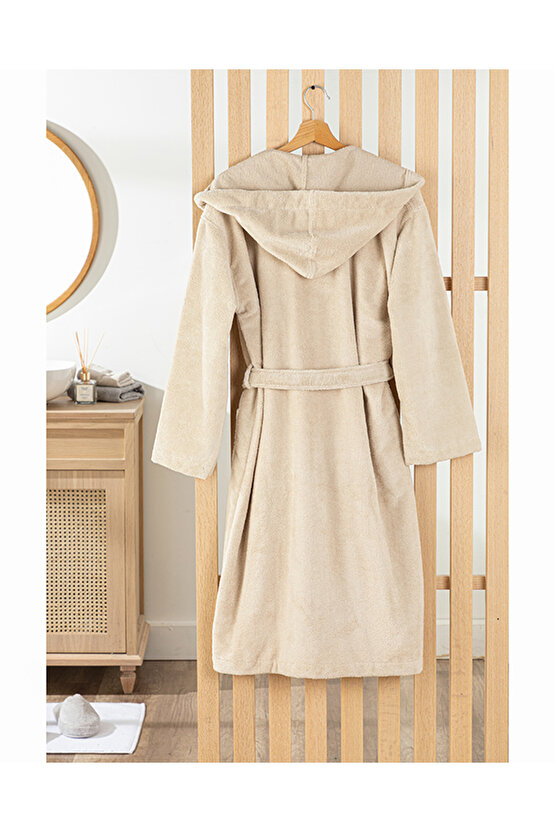 Softy Triga %100 Pamuklu Bornoz Bej