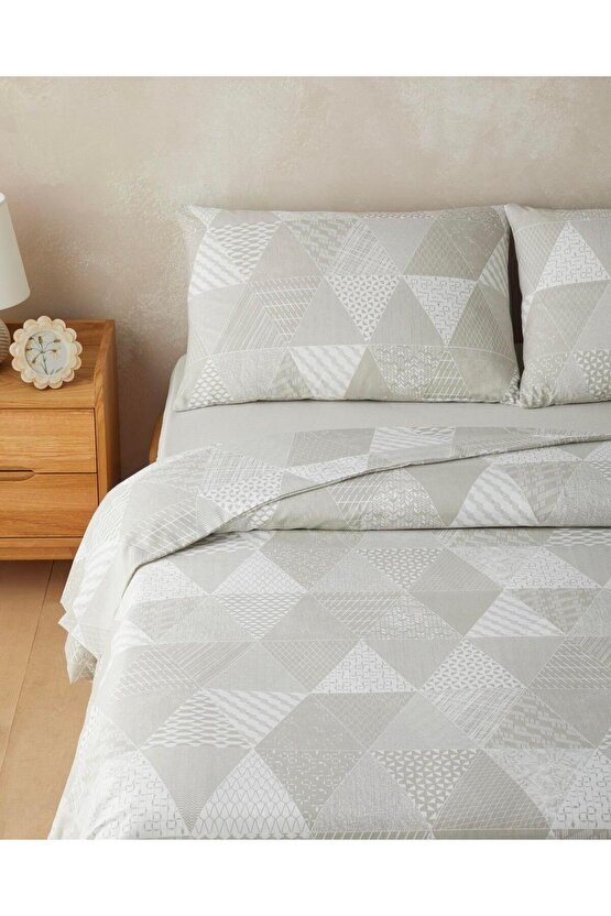 Trio Patch Kolay Ütülenir Çift Kişilik Nevresim Takımı