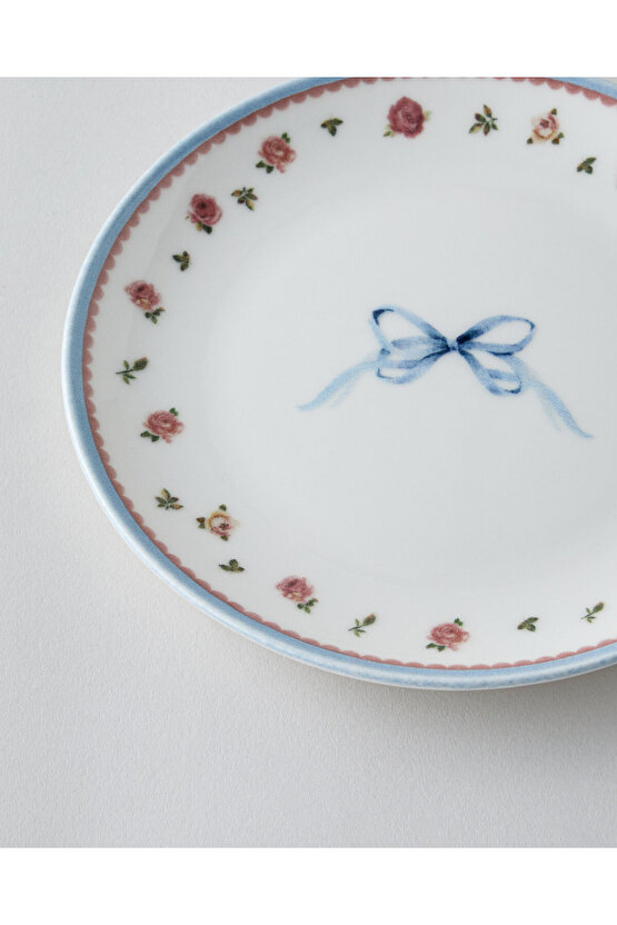 Maze Porselen 6lı Pasta Tabağı 19 cm Renkli