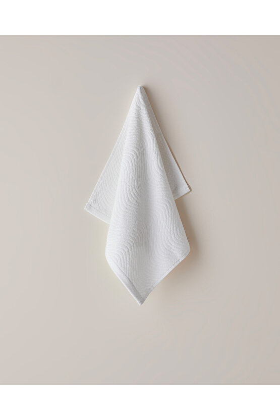 Wave Pamuk Yüz Havlusu 50x70 cm Ekru