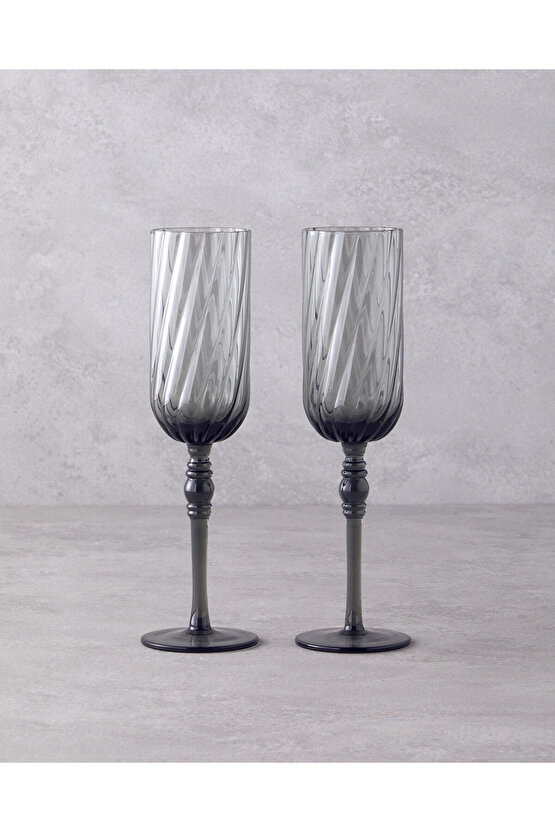 Meghan Cam 2li Kadeh 275 ml Antrasit