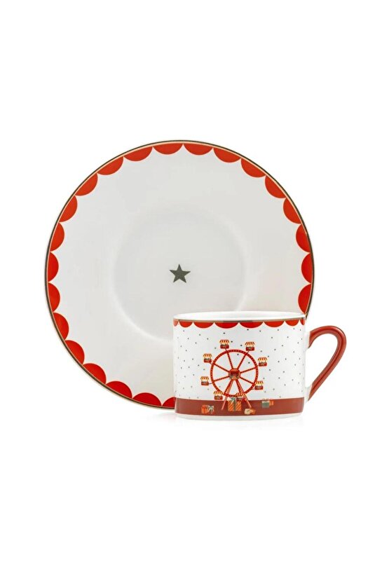 2 Kişilik Porselen Kahve Fincan Takımı 90 Ml (W5)