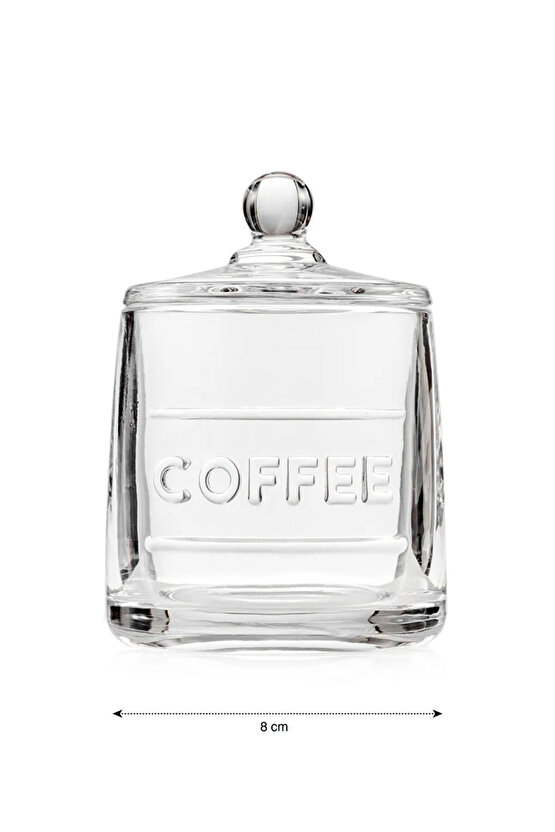 LCW HOME Renksiz Cam Kahve Kavanozu 8 Cm