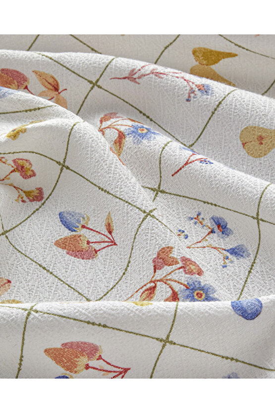 Pear Garden Baskılı Çift Kişilik Pike Takımı 200x220 cm Yeşil