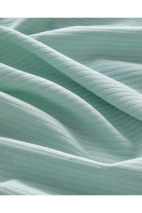 Pretty ivy Tek Kişilik Pike Takımı 150x220 cm Açık Yeşil