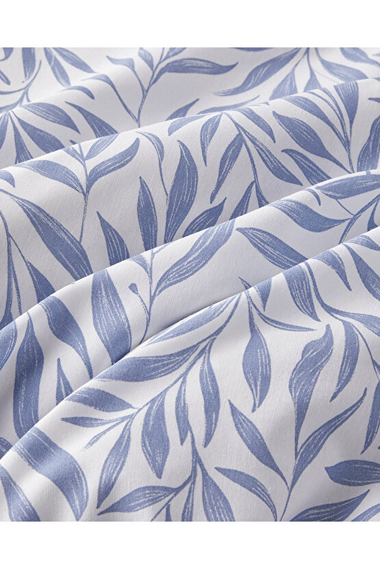 Leaf Dream Kolay Ütülenir Tek Kişilik Nevresim Takımı 160x220 cm Mavi