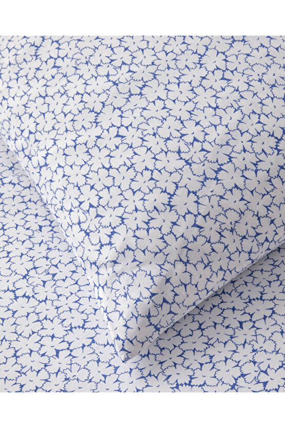 Sweet Violet Kolay Ütülenir Çift Kişilik Çarşaflı Nevresim Takımı 200x220 cm Koyu Mavi