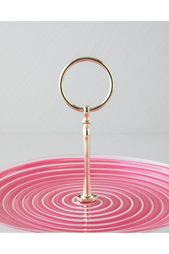 Swirly Cam Katlı Servis 21x28 cm Pembe