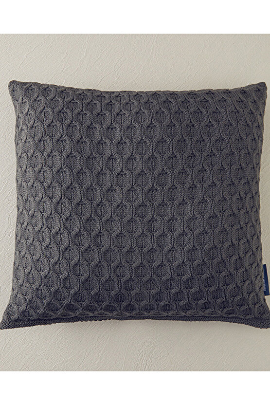 Velvety Triko Kırlent Kılıfı Antrasit