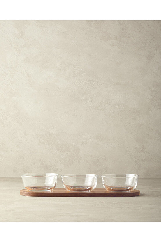 Orient Akasya 3 Parça Sunumluk Koyu Kahverengi