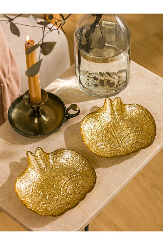 LCW HOME Sari Dekoratif Cam Çerezlik 2li 14 cm