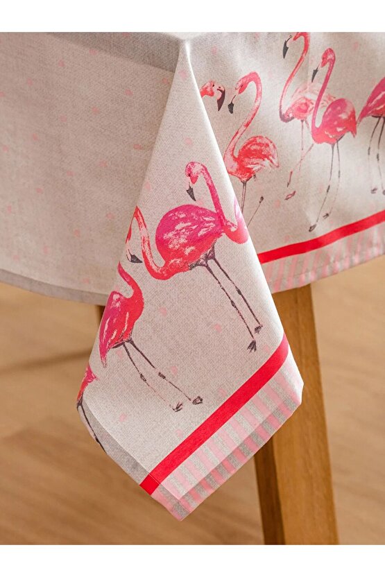 Flamingo Baskılı Masa Örtüsü 150x200 Cm