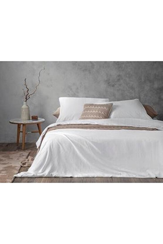 Aurora Silky Touch Super King Nevresim Takımı 260x220 Cm Beyaz