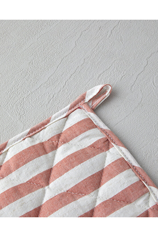 Cooker Pamuk-Keten 2li Mutfak Seti 18x28 cm+18x18 cm Kiremit