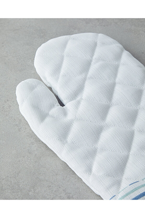 Aqualuna Polyester 2li Mutfak Seti 17x30 Cm + 20x20 Cm Mavi - Yeşil