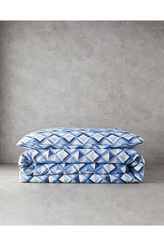 Mini Argyle Tek Kişilik Nevresim Takımı Mavi