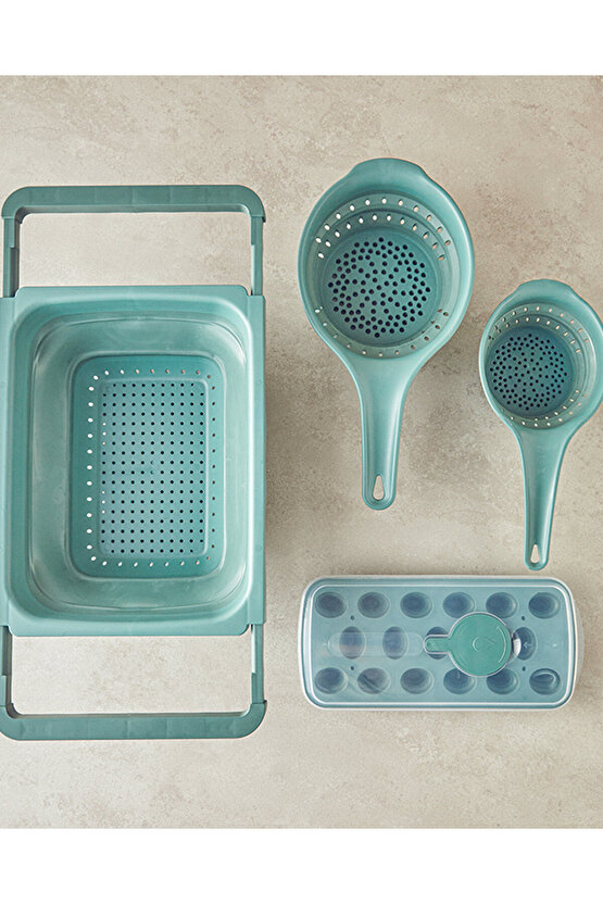 Mixed Shapes Plastik Mutfak Gereci Yeşil