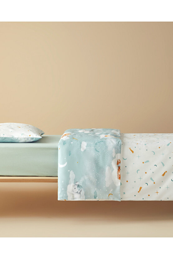 Funny Animals Pamuklu Bebe Nevresim Takımı Yeşil