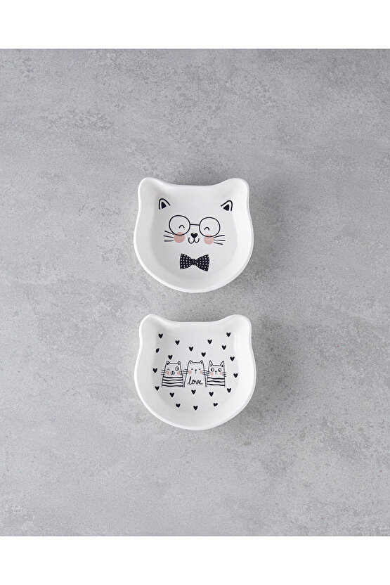 Mingle Mingle Seramik 2li Kase 14 cm Beyaz