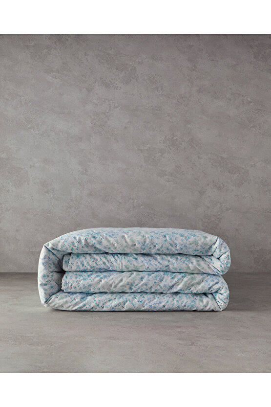 Floral Harmony Tek Kişilik Çok Amaçlı Örtü Açık Mavi
