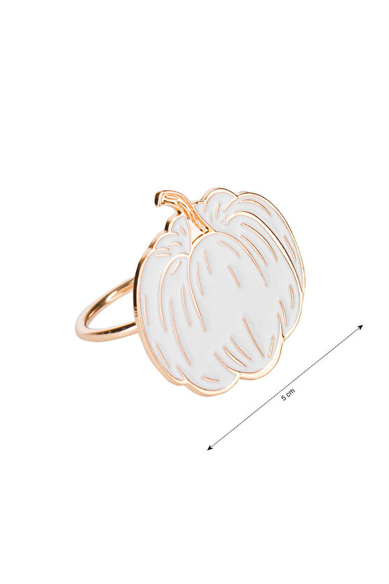 LCW HOME Ekru Bal Kabağı Baskılı Peçete Yüzüğü 2li