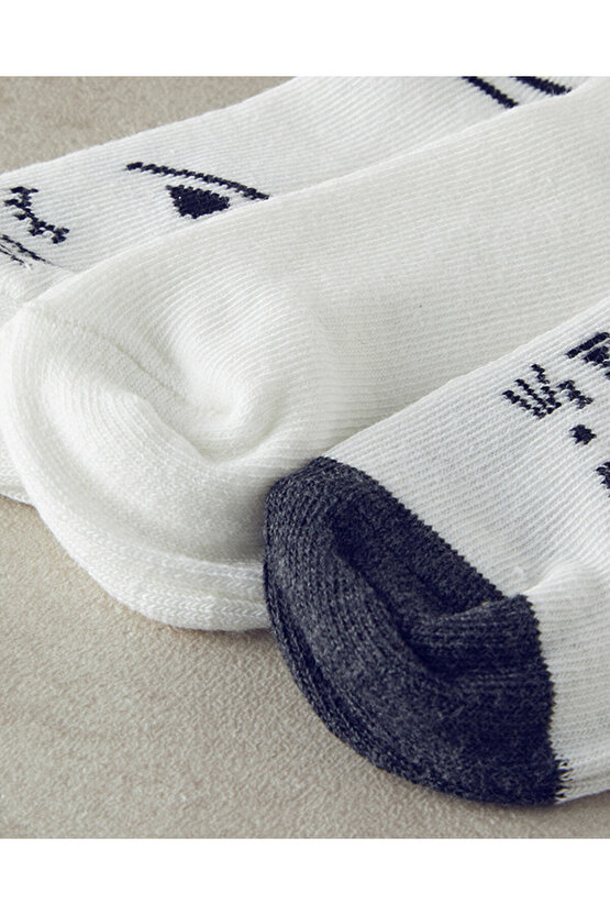 Cat 3lü Çocuk Çorap Siyah - Beyaz