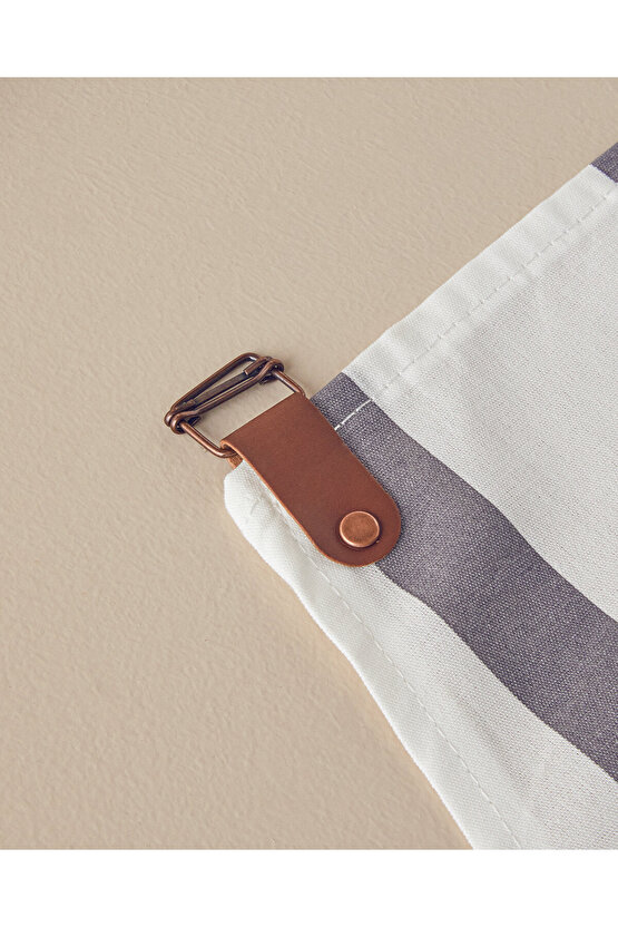 Cookery Pamuk Polyester Mutfak Önlüğü 70x55 Cm Beyaz - Gri