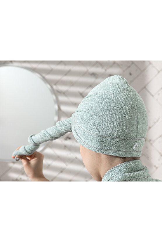 Soft Pamuklu Saç Bonesi Standart Mint