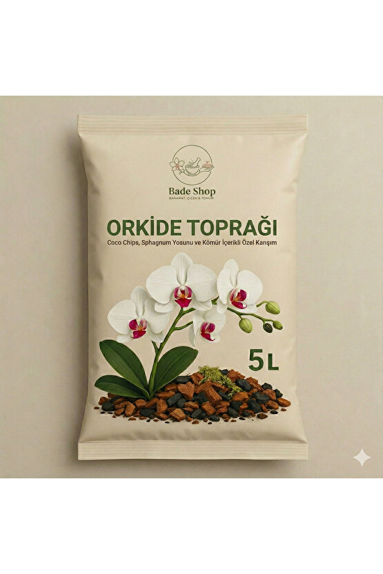 Orkide Toprağı 5 Litre – Coco Chips, Sphagnum Yosunu ve Kömür Karışımlı Özel Substrat