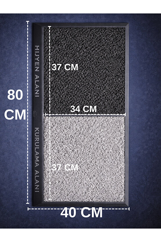 Çift Taraflı Dezenfektan Hijyen Paspası Kapı Ev Ofis Giriş Kıvırcık Paspas Kurulama Kaydırmaz
